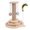 Wooden Cat Scratching Post with Tracking Interactive Toys for Indoor Cat Kittens